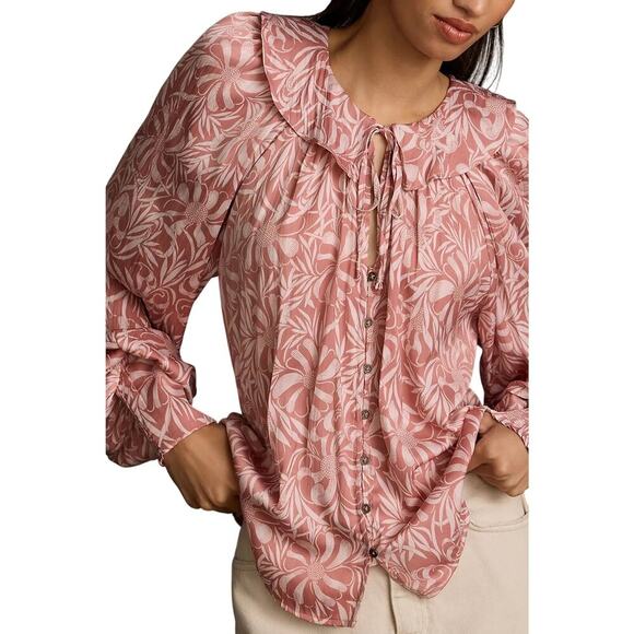 Florence Balducci for Anthropologie Collared Blouse Size Medium - Picture 15 of 15